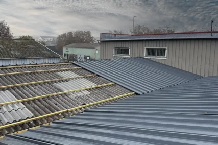 installation couverture neuve en tole bac acier