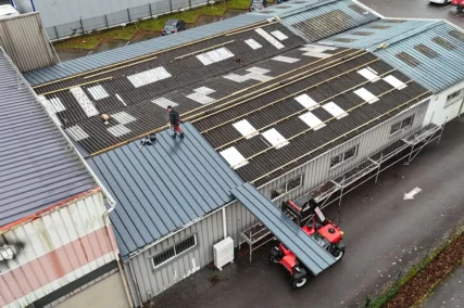 Pose couverture neuve en tole bac acier